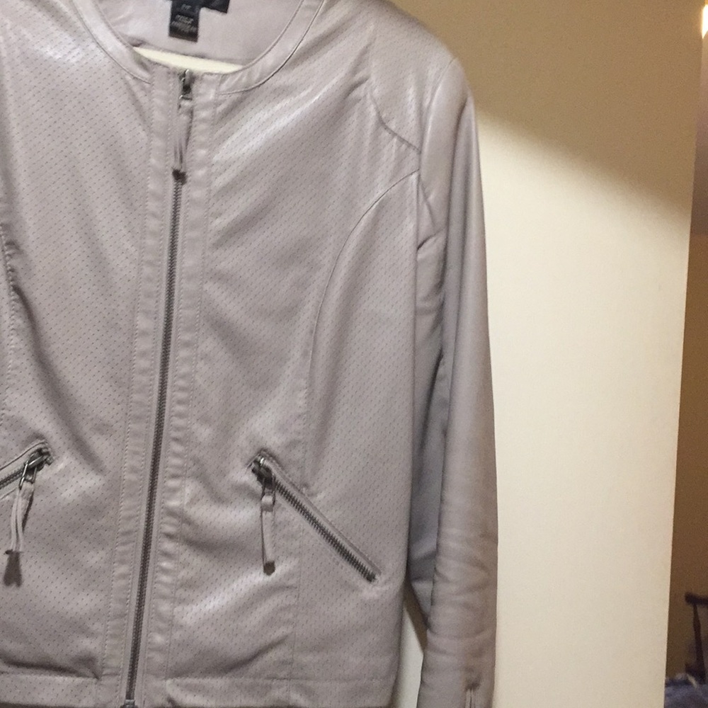 Beige pleather jacket